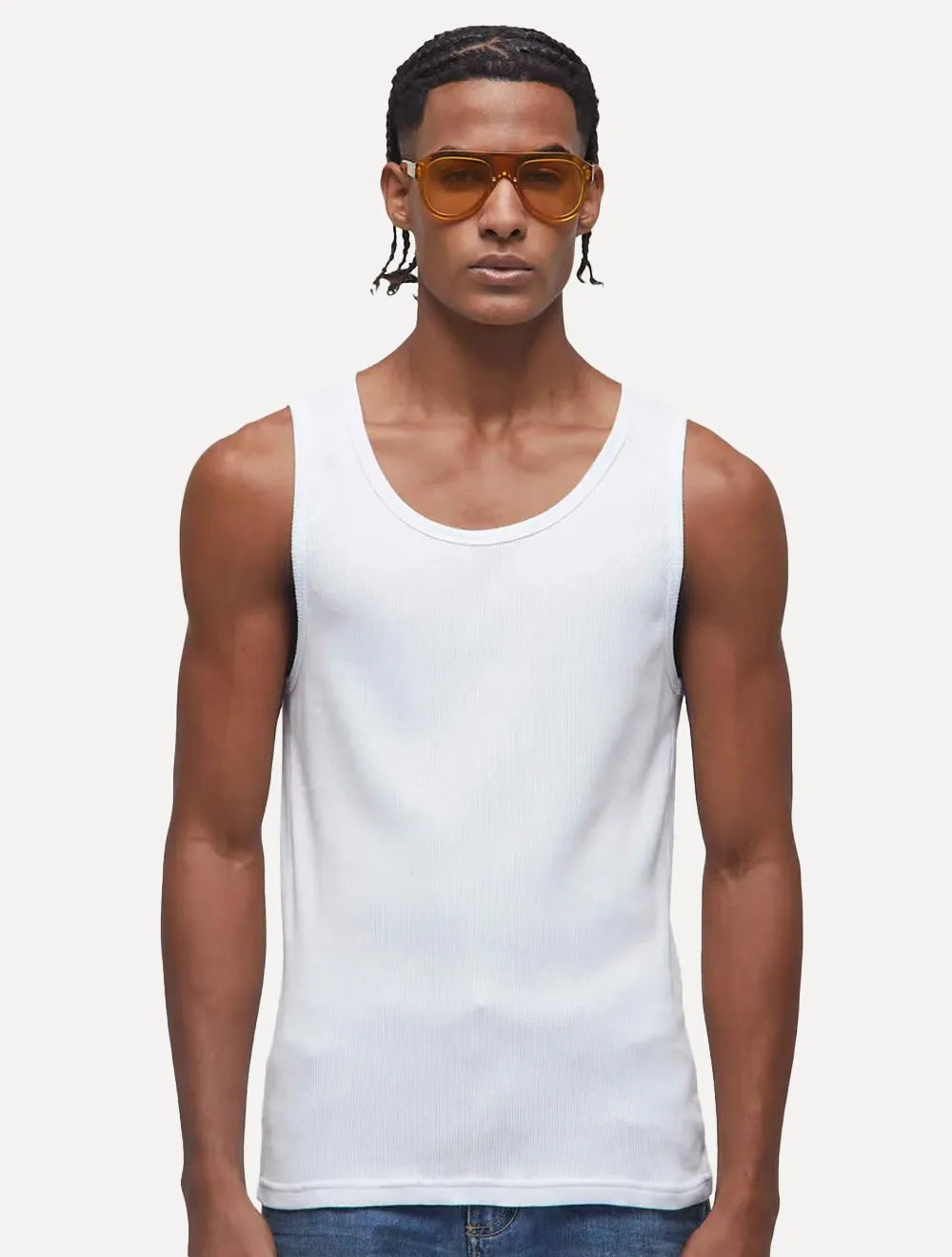 Regata Osklen Masculina Slim Rib Branca