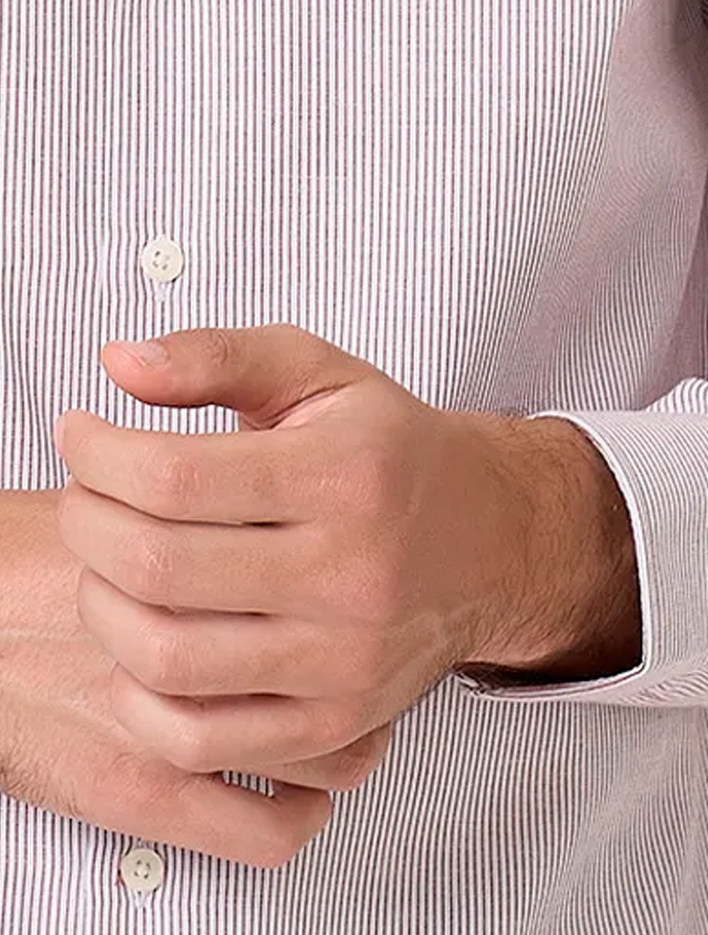 Camisa Dudalina Masculina Slim Superfine Cotton Listrada Vermelha
