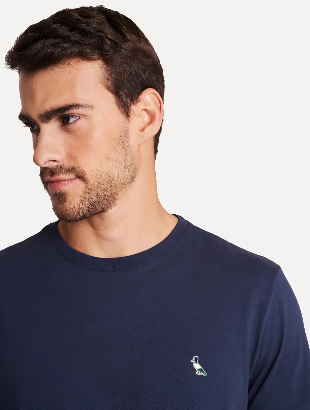 Camiseta Reserva Masculina Regular Patch Tricolor Azul Marinho