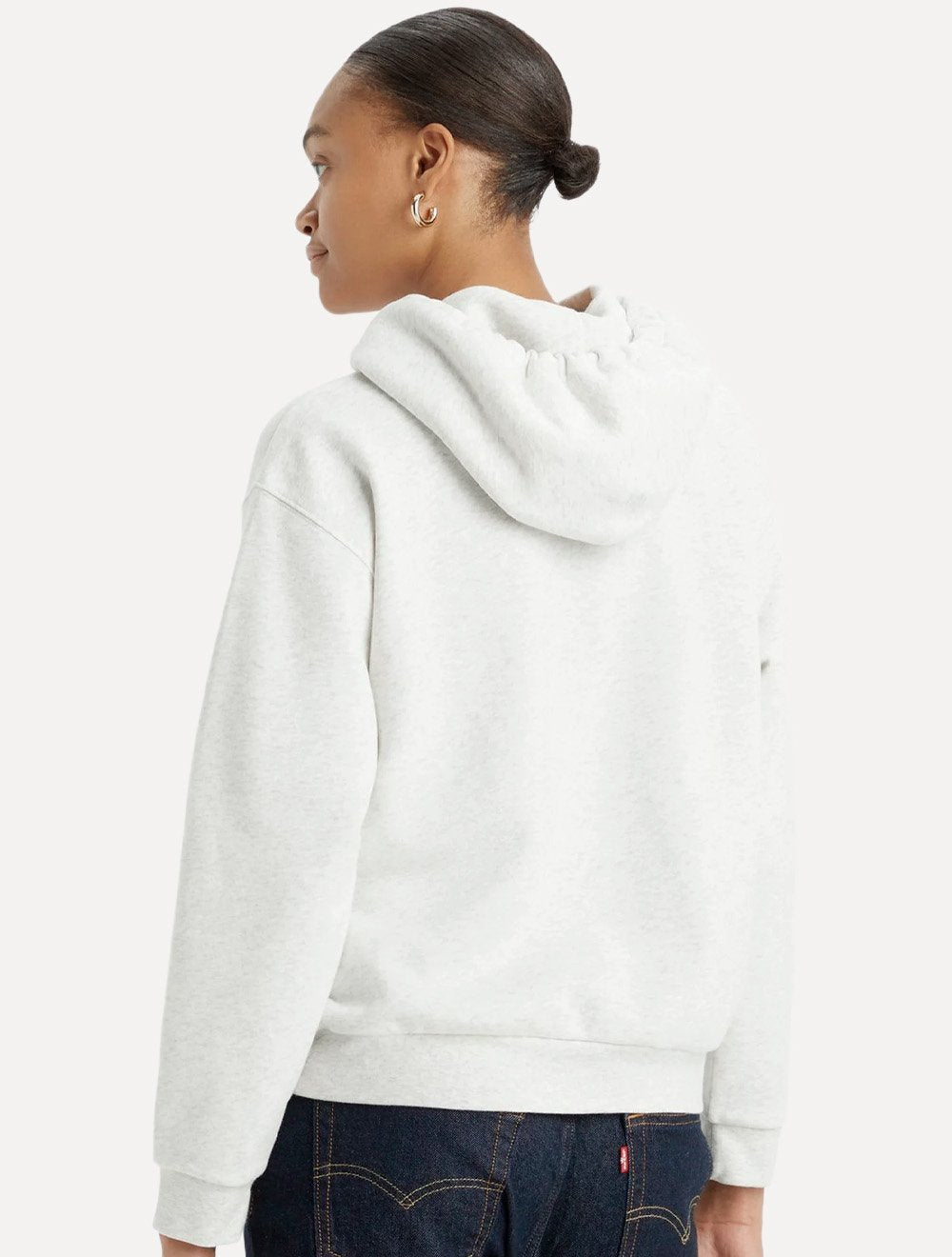 Moletom Levis Feminino Everyday Hoodie Tonal Cinza Mescla