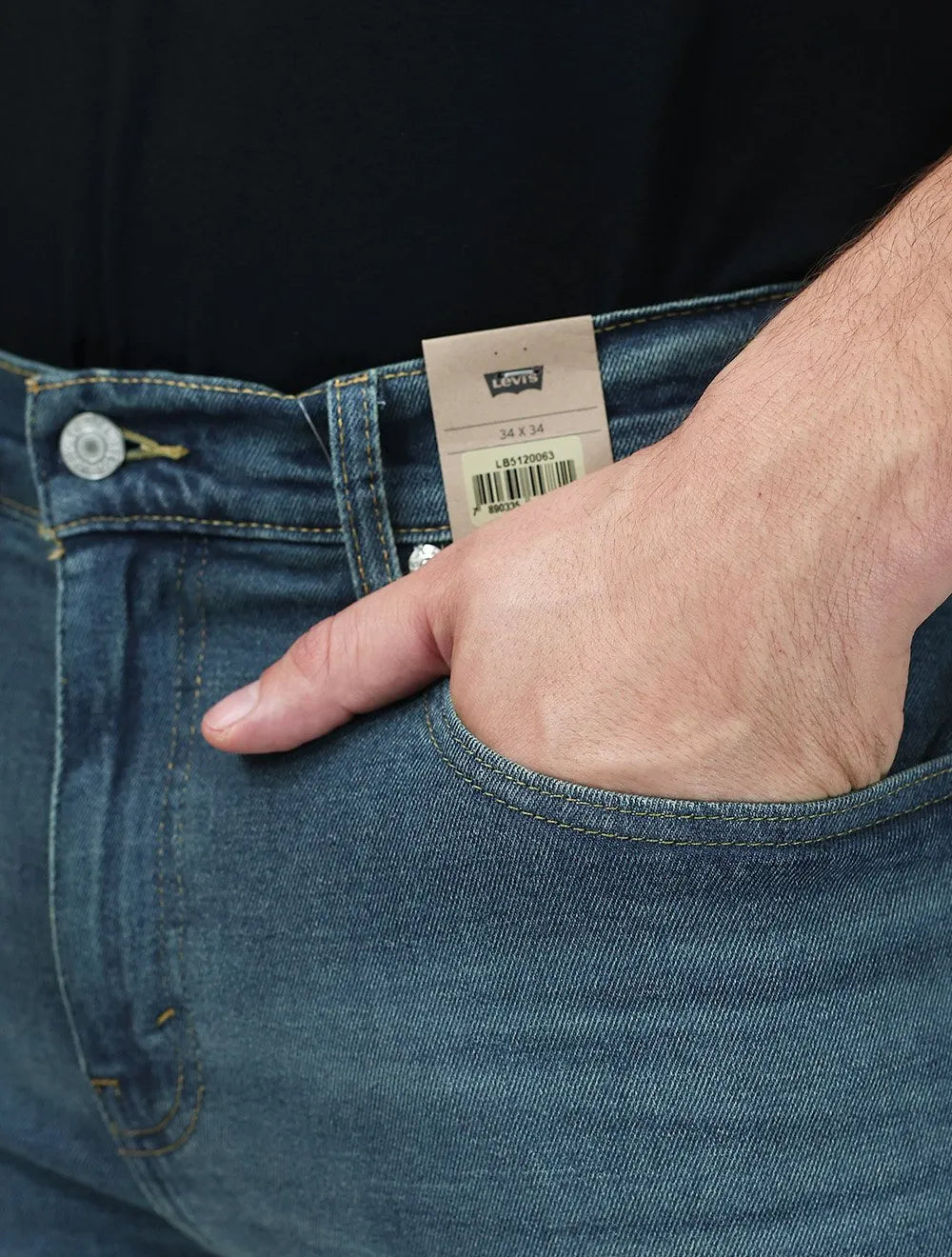 Calça Levis Jeans Masculina 512 Slim Taper Stretch Azul Médio