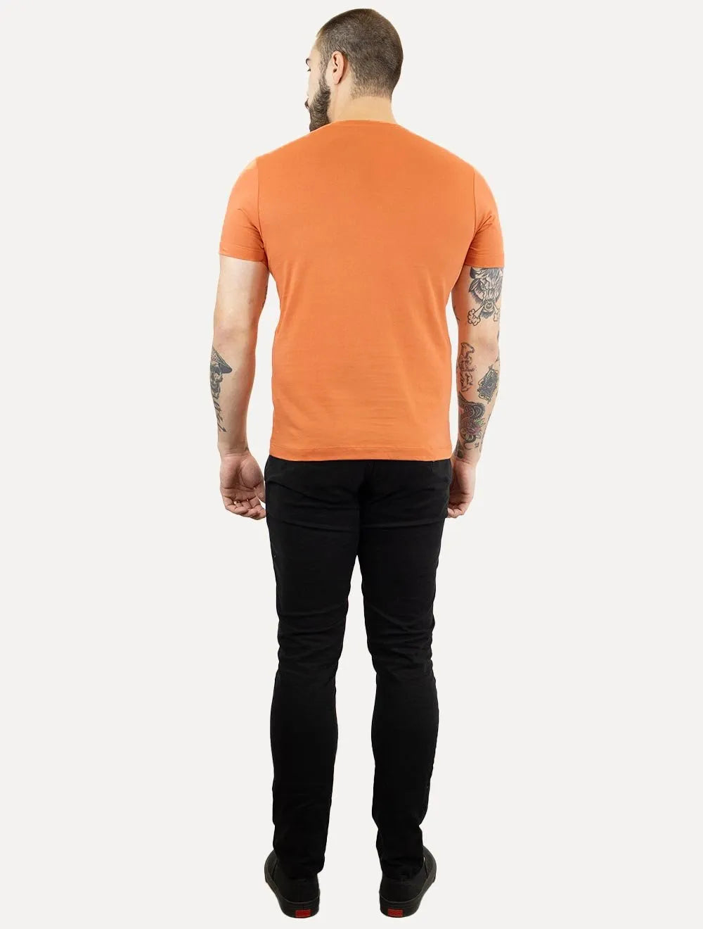 Camiseta Aramis Masculina Basic Lisa Laranja Coral