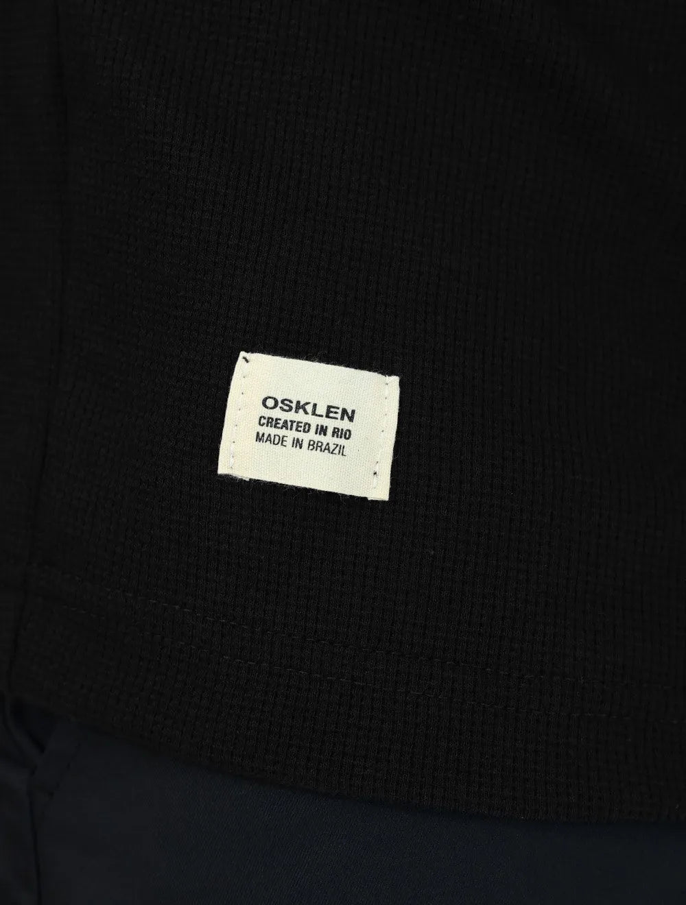 Camiseta Osklen Masculina Manga Longa Maxitexture Preta