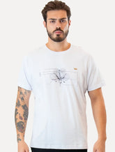 Camiseta Osklen Masculina Regular Stone Flower Parts Branca