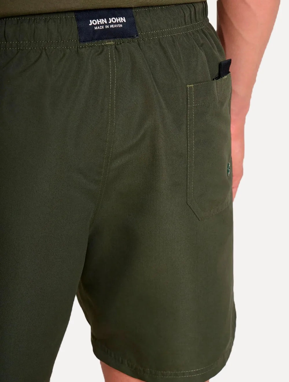 Short John John Masculino Fiji Dark Verde Escuro