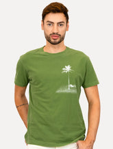 Camiseta Osklen Masculina Regular Stone Rio Postcard Verde