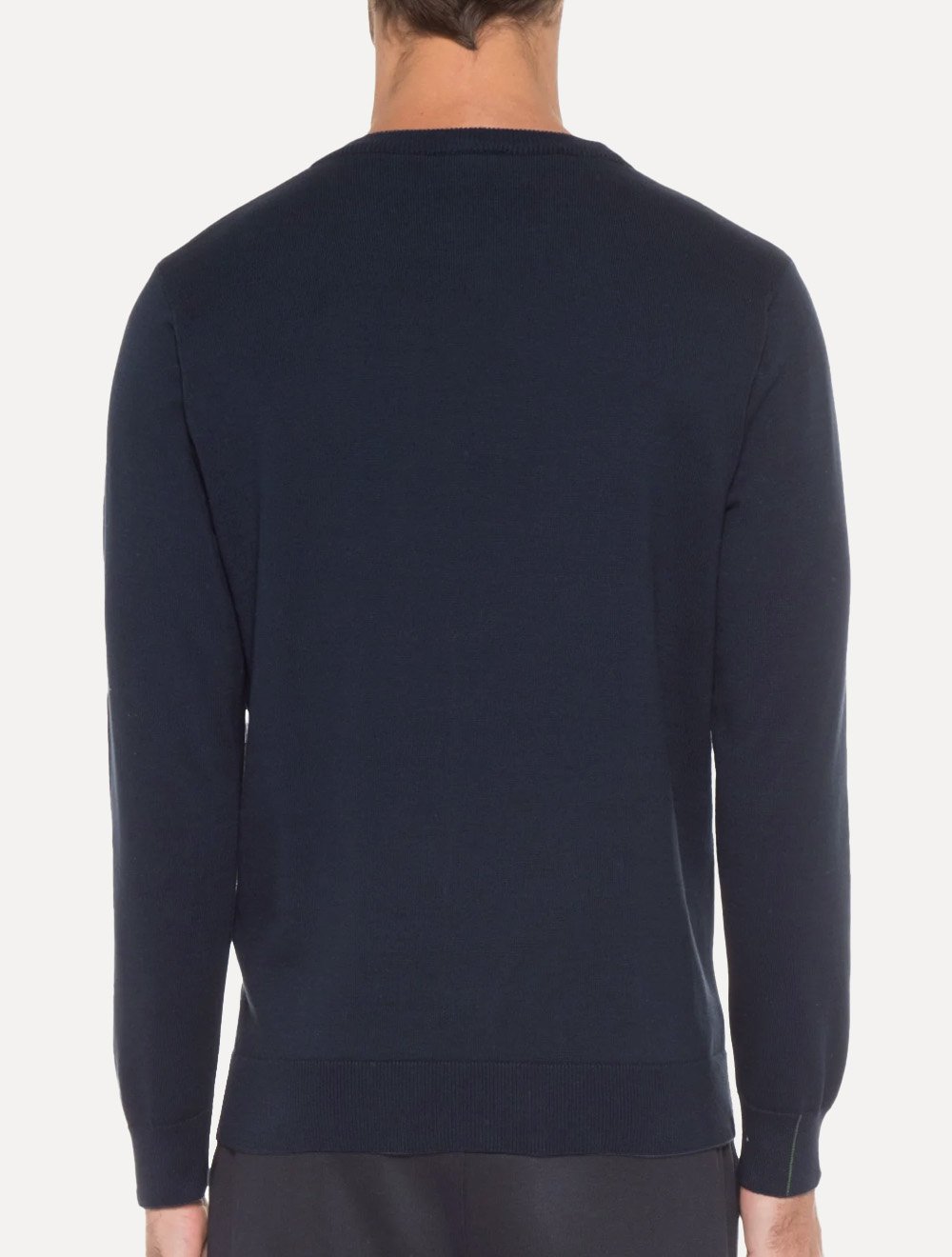 Suéter Lacoste Masculino Classic Fit Gola Redonda Lisa Logo Azul Marinho