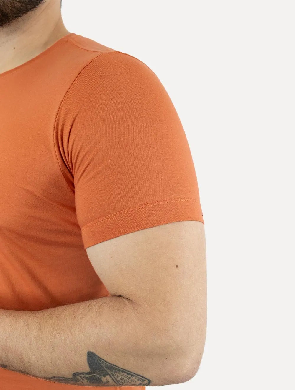Camiseta Aramis Masculina Basic Lisa Laranja Coral