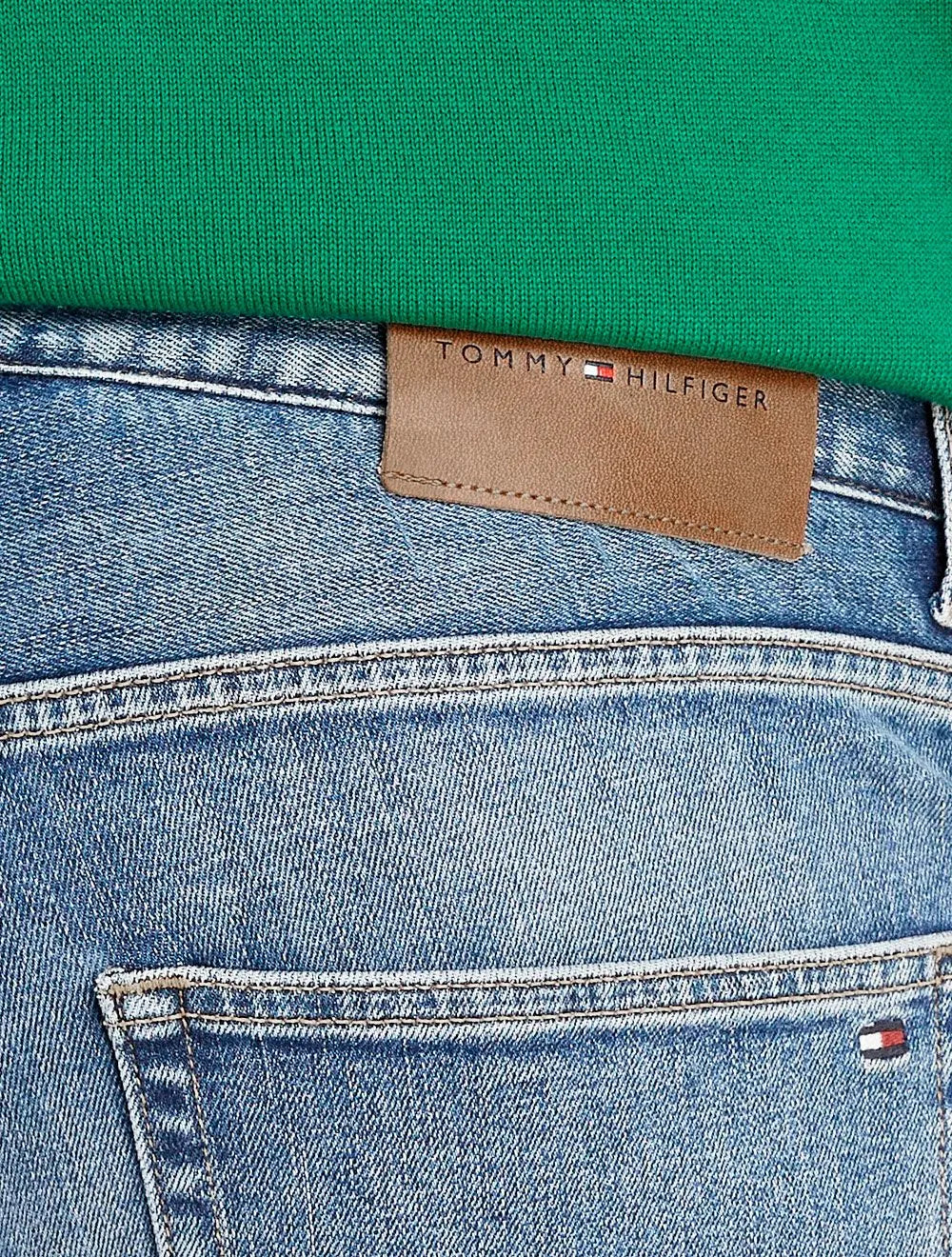 Calça Tommy Hilfiger Jeans Masculina Straight Denton Mesa Blue Clara