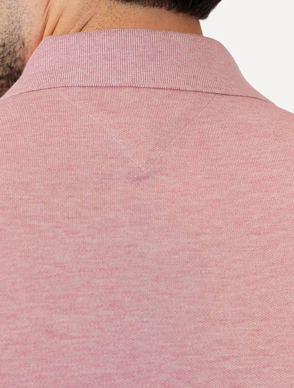 Polo Tommy Hilfiger Masculina Slim Piquet 1985 Rosa Claro Mescla