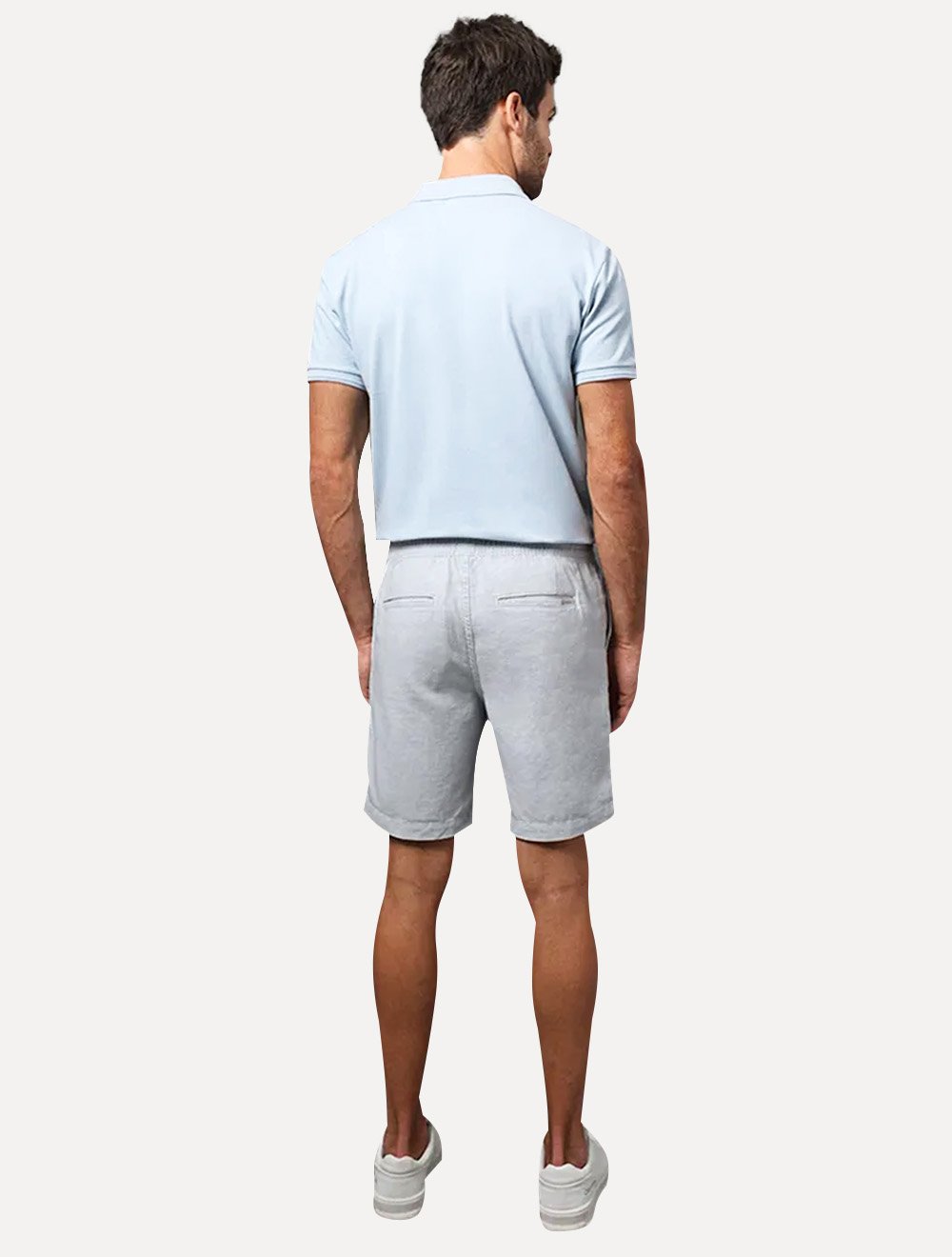 Bermuda Calvin Klein Jeans Masculina Cadarço Cotton Azul Claro