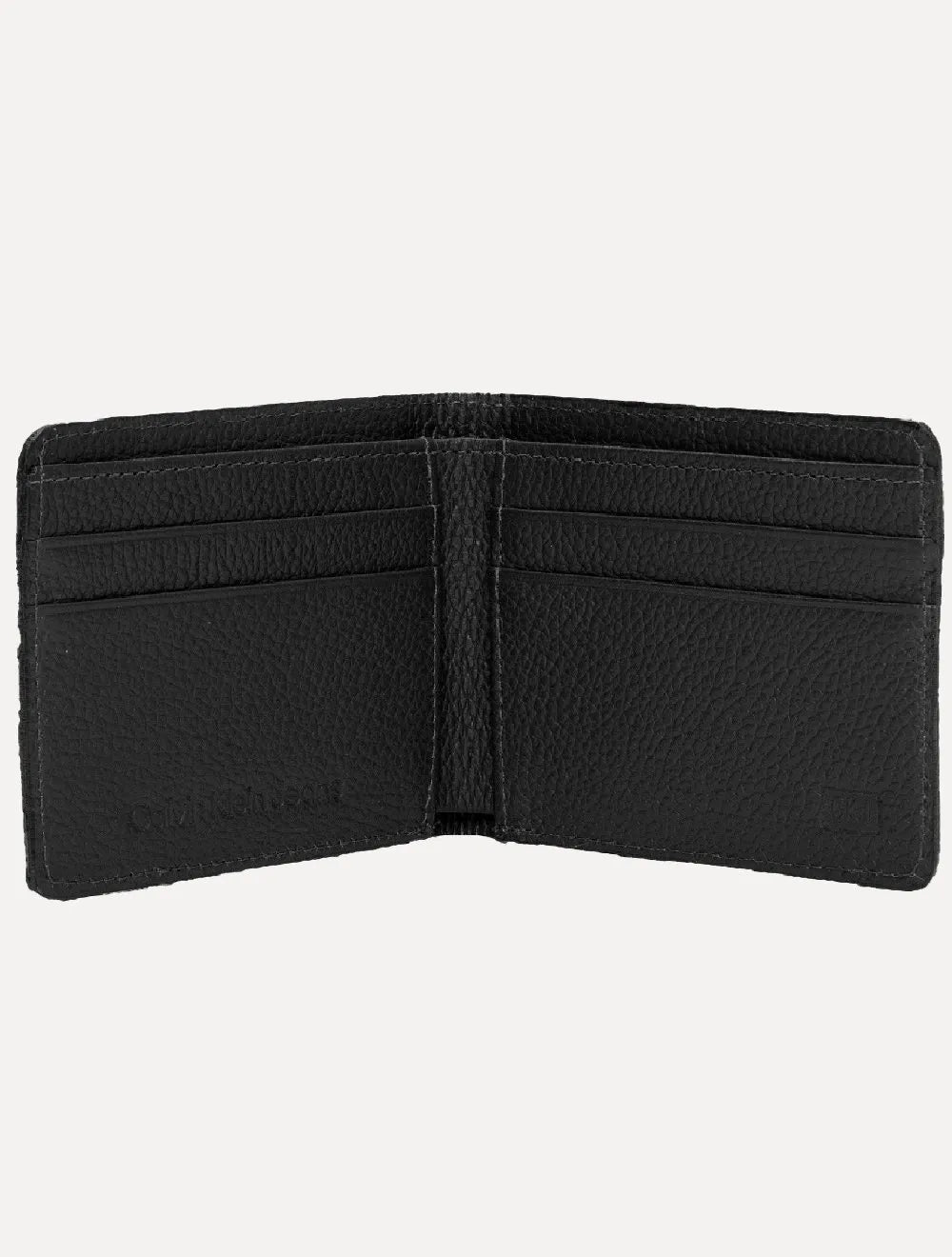 Carteira Calvin Klein Masculina Vertical Logo Relief Preta