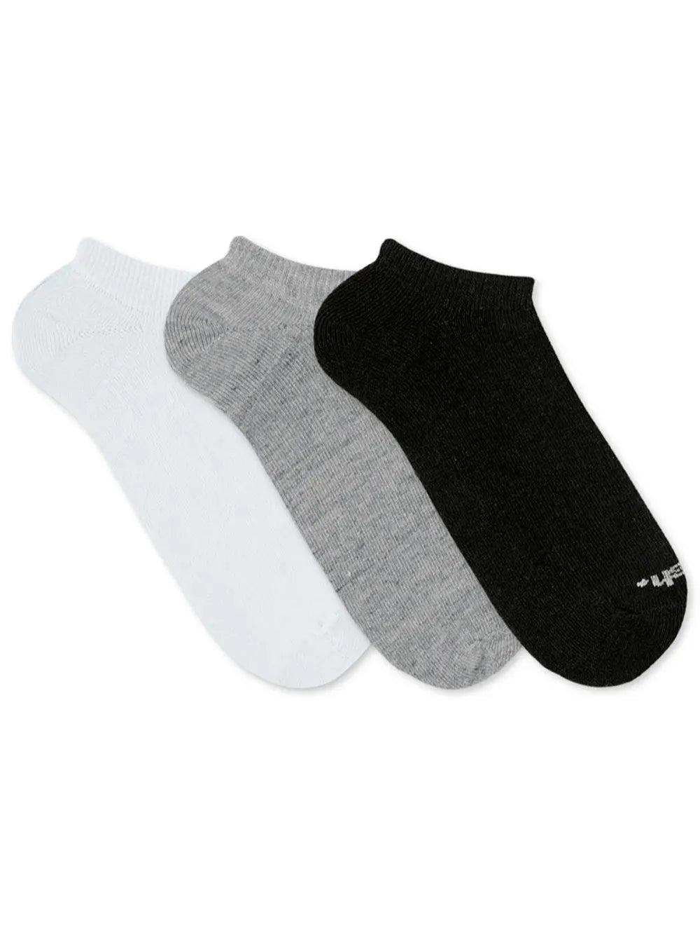 Meia Mash Esportiva Invisível Branca Cinza e Preta Kit 3 Pares