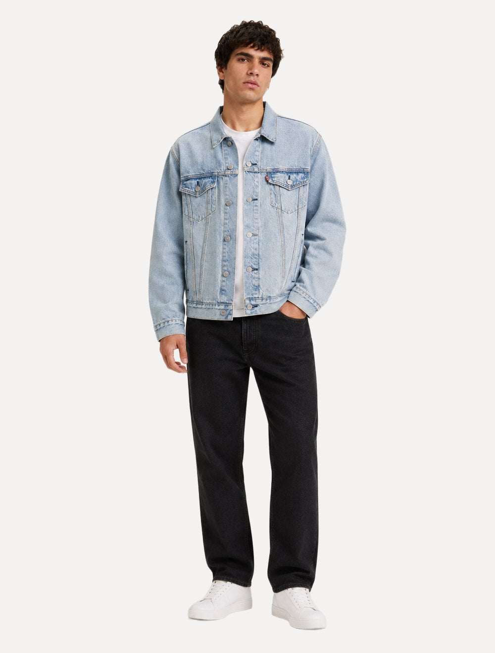 Jaqueta Levis Jeans Masculina Trucker Relaxed Azul Claro