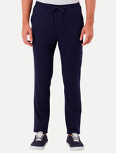 Calça Original Penguin Masculina Relax Sport Linho Lisa Azul Marinho