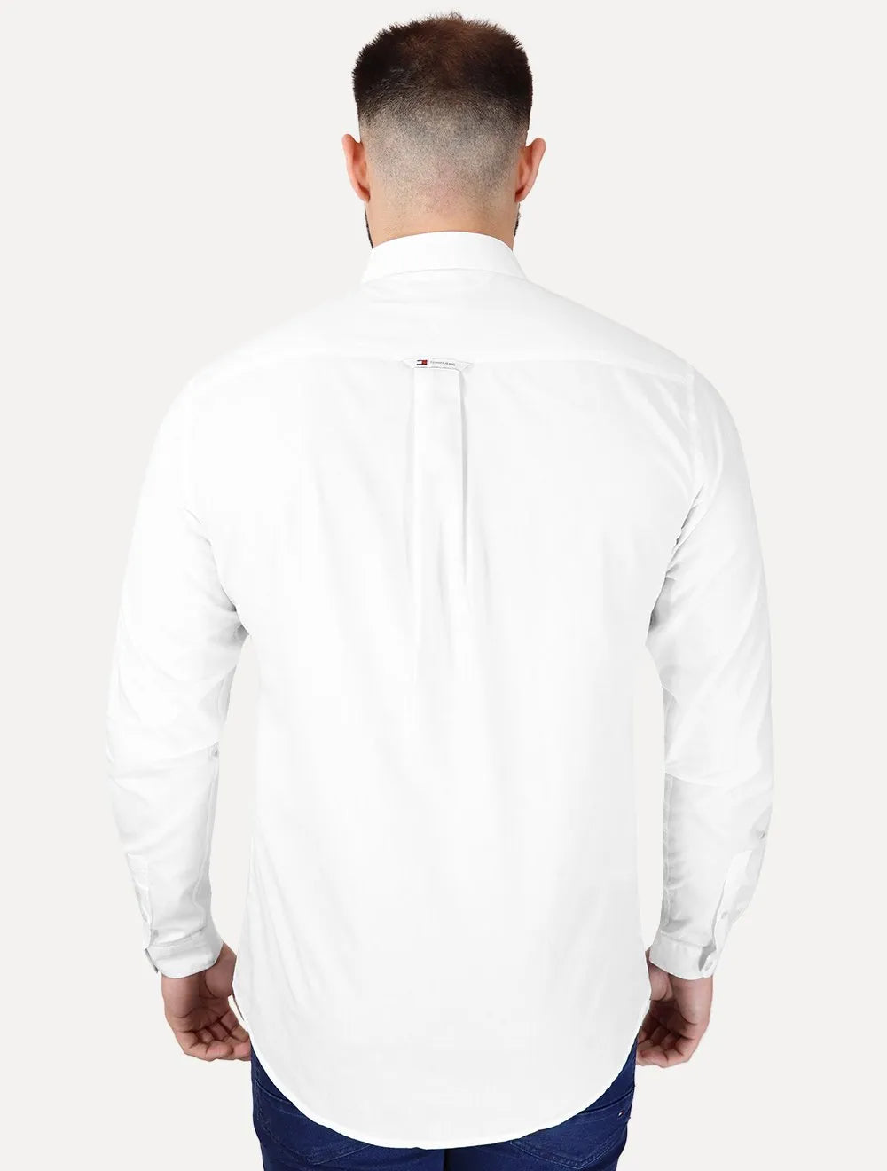 Camisa Tommy Jeans Masculina Regular Entry Poplin Branca