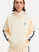 Jaqueta Fred Perry Masculina Contrast Tape Track Off-White