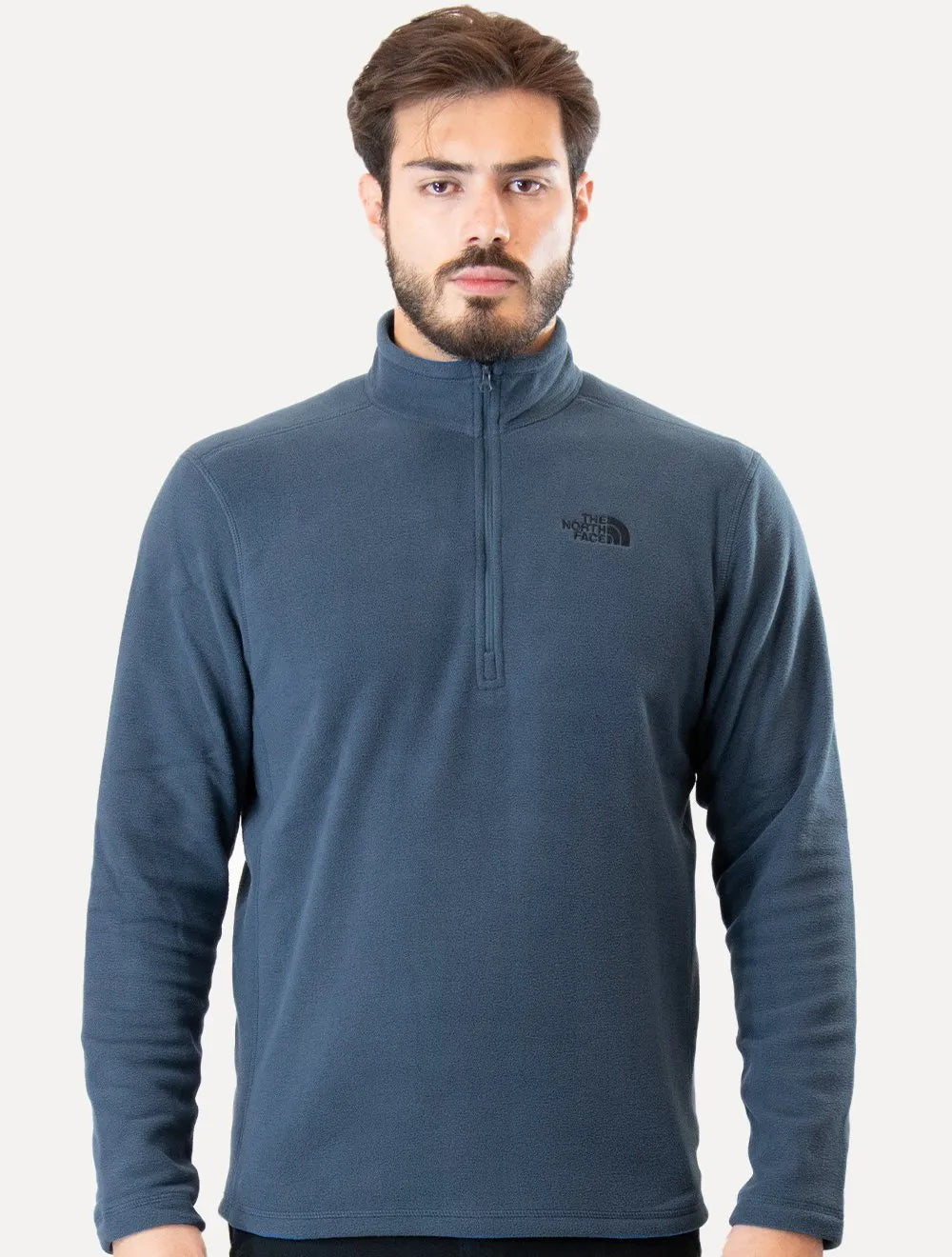 Blusa The North Face Masculina Fleece TKA 100 Glacier 1/4 Zip Azul Escuro