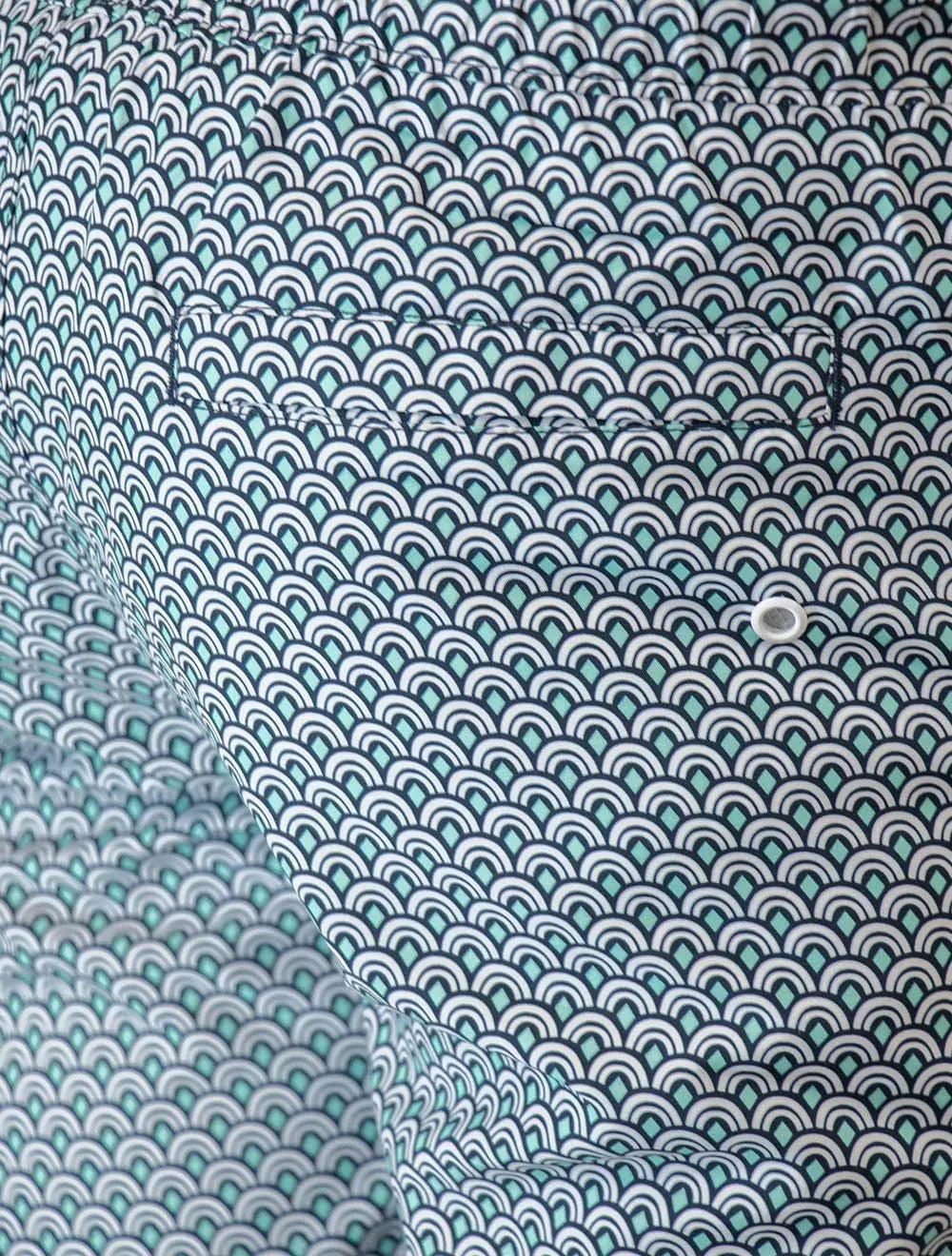 Short Original Penguin Masculino D'Água Ethnic Print Aruba Blue Azul