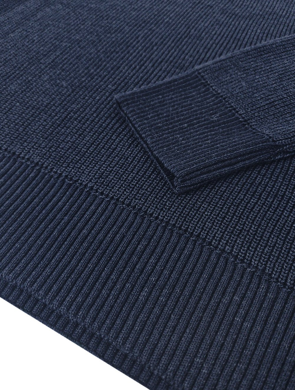 Blusa Guess Tricot Pullover Estonado Logo Azul Marinho