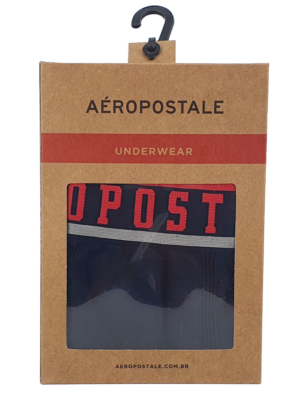 Cueca Aeropostale Boxer Soft Sash Azul Marinho