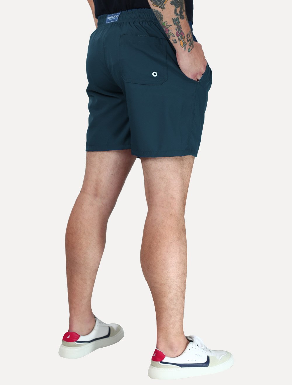 Short King & Joe Masculina Nylon Flex Colors Azul Petróleo