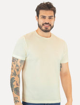 Camiseta Aramis Masculina Regular Textura Ottoman Off-White