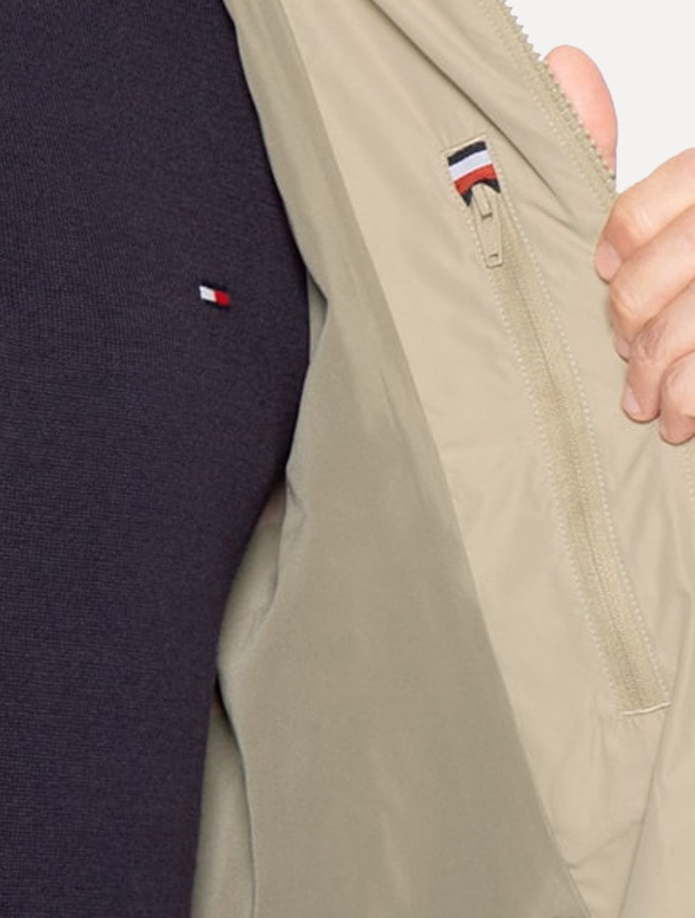 Jaqueta Tommy Hilfiger Branded Rubber Blouson Cáqui