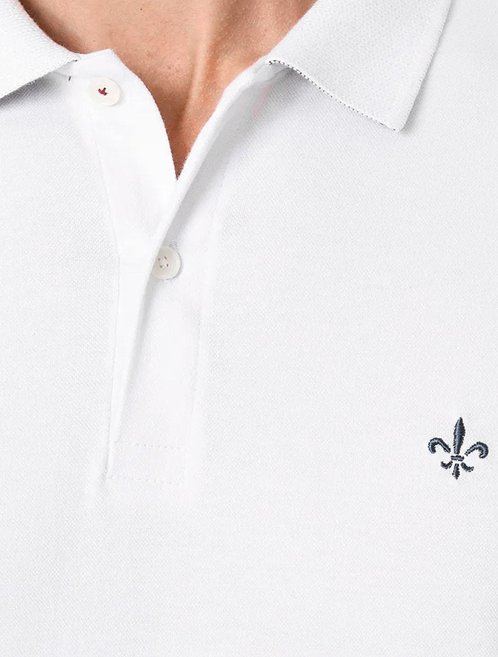 Polo Dudalina Masculina Flex Piquet Branca