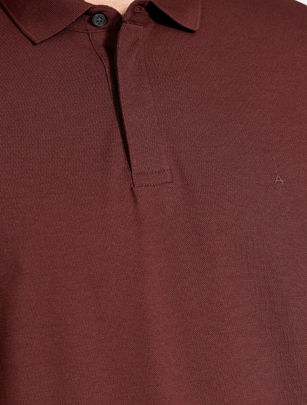 Polo Aramis Masculina Piquet Colorfix Bordeaux Bordô