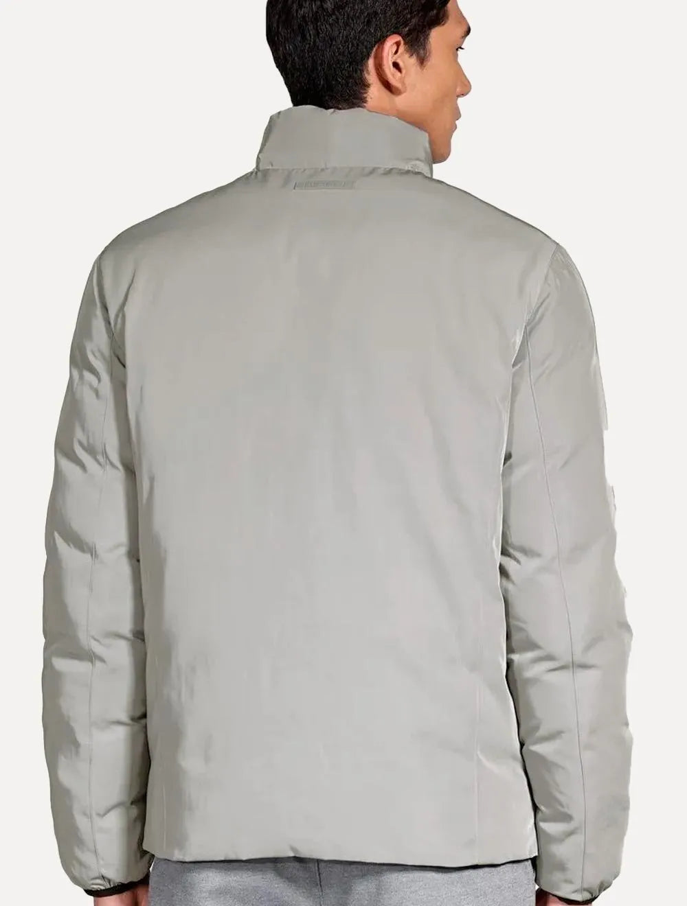 Jaqueta Aramis Masculina Nylon Dupla Face Brown Puffer Cinza