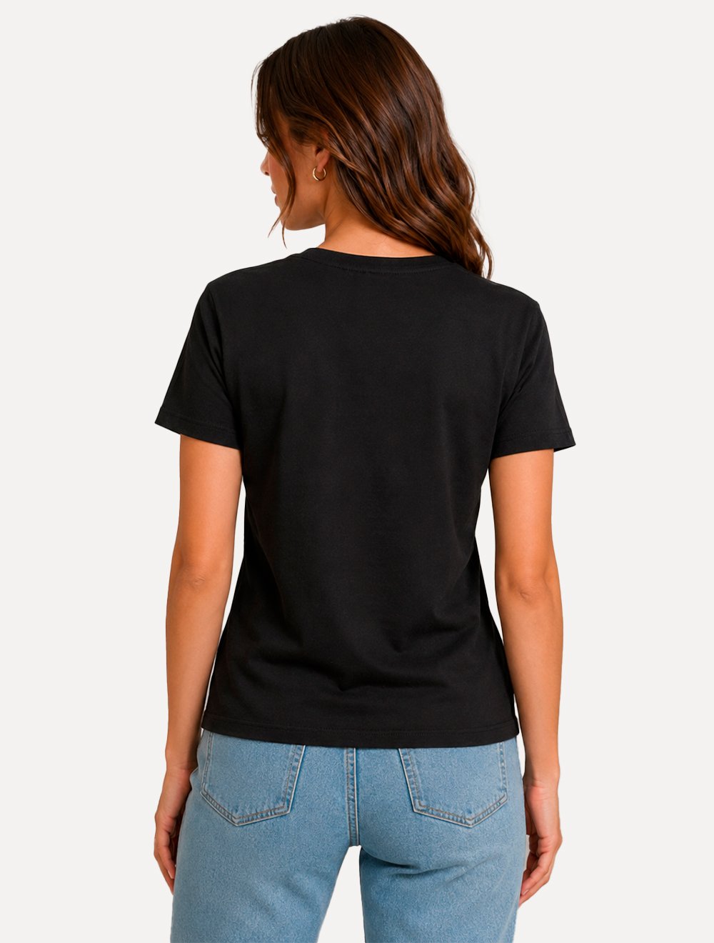 Camiseta Guess Feminina Bust Printed Multicolor Preta