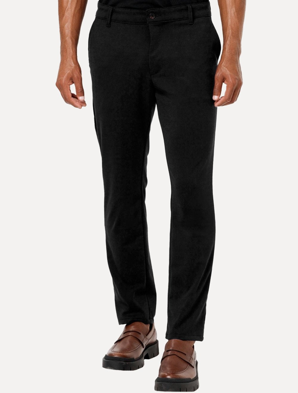 Calça King & Joe Masculina Malha Slim Comfort Alfa Preta