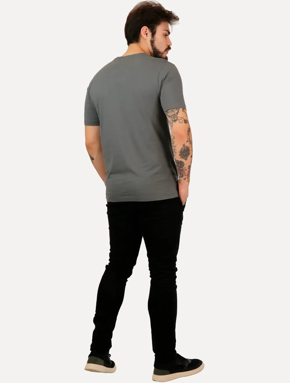 Camiseta Aramis Masculina Regular Recycle Expression Cinza