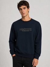 Moletom Ellus Masculino Crewneck Fleece New Future Azul Marinho
