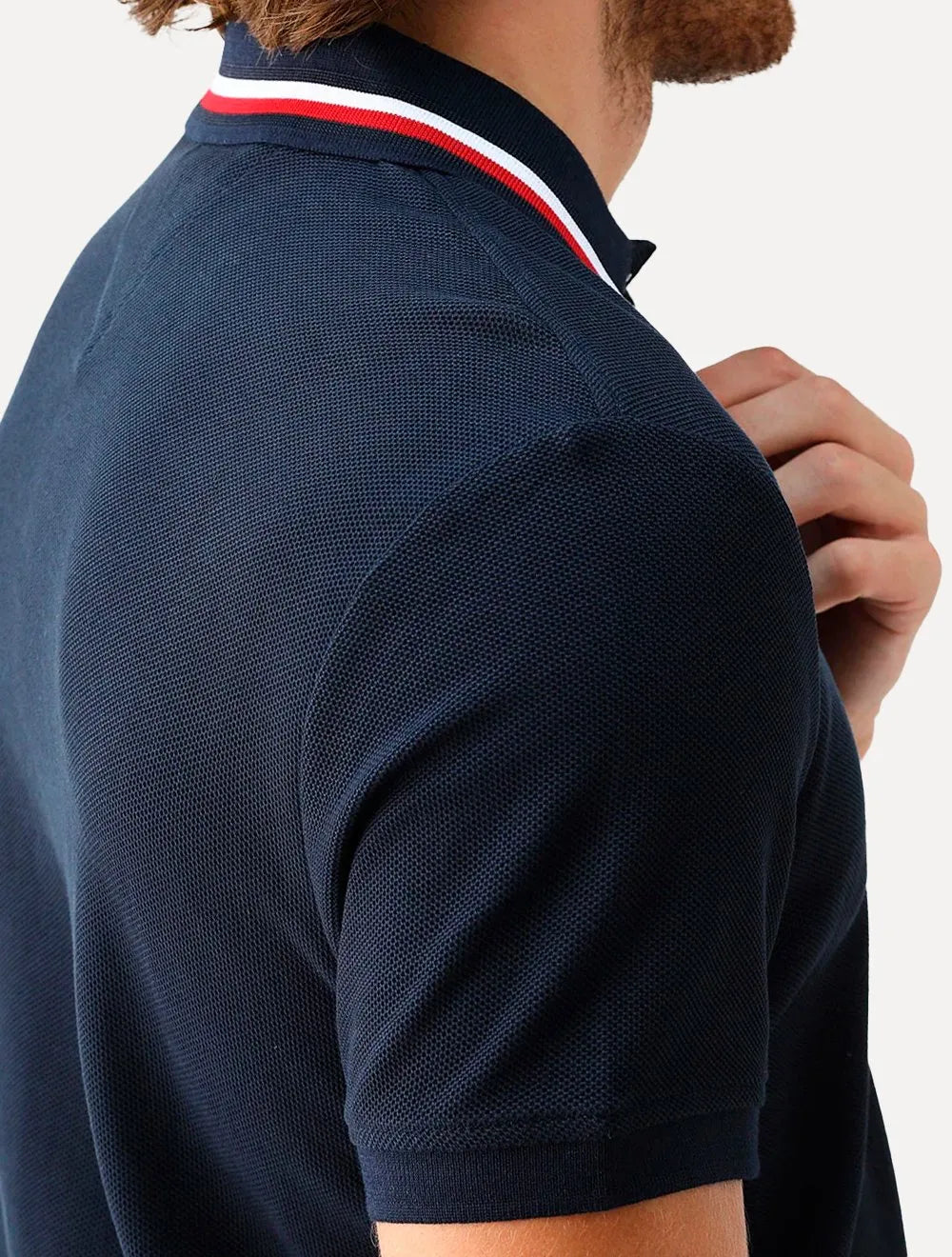 Polo Tommy Hilfiger Masculina Regular Fit Collar Azul Marinho
