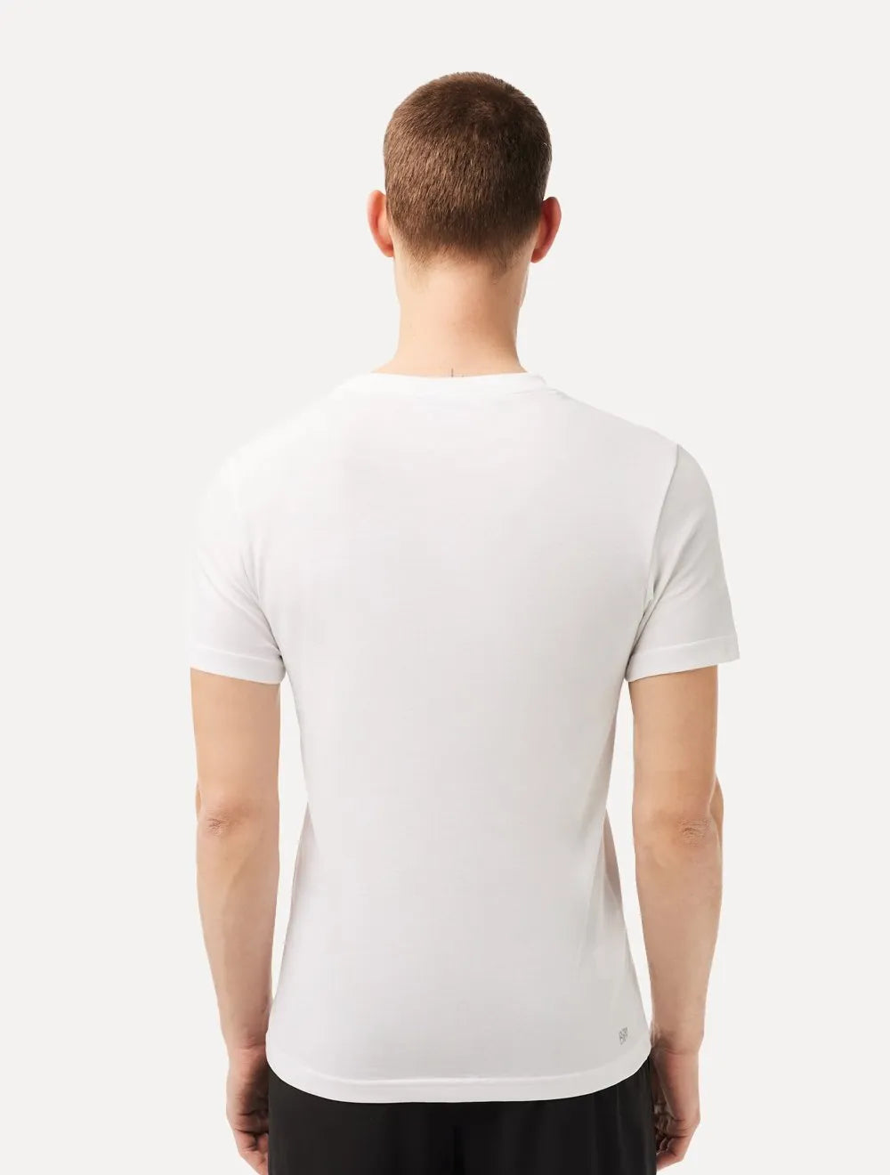 Camiseta Lacoste Masculina Jersey Sport 3D Green Logo Branca
