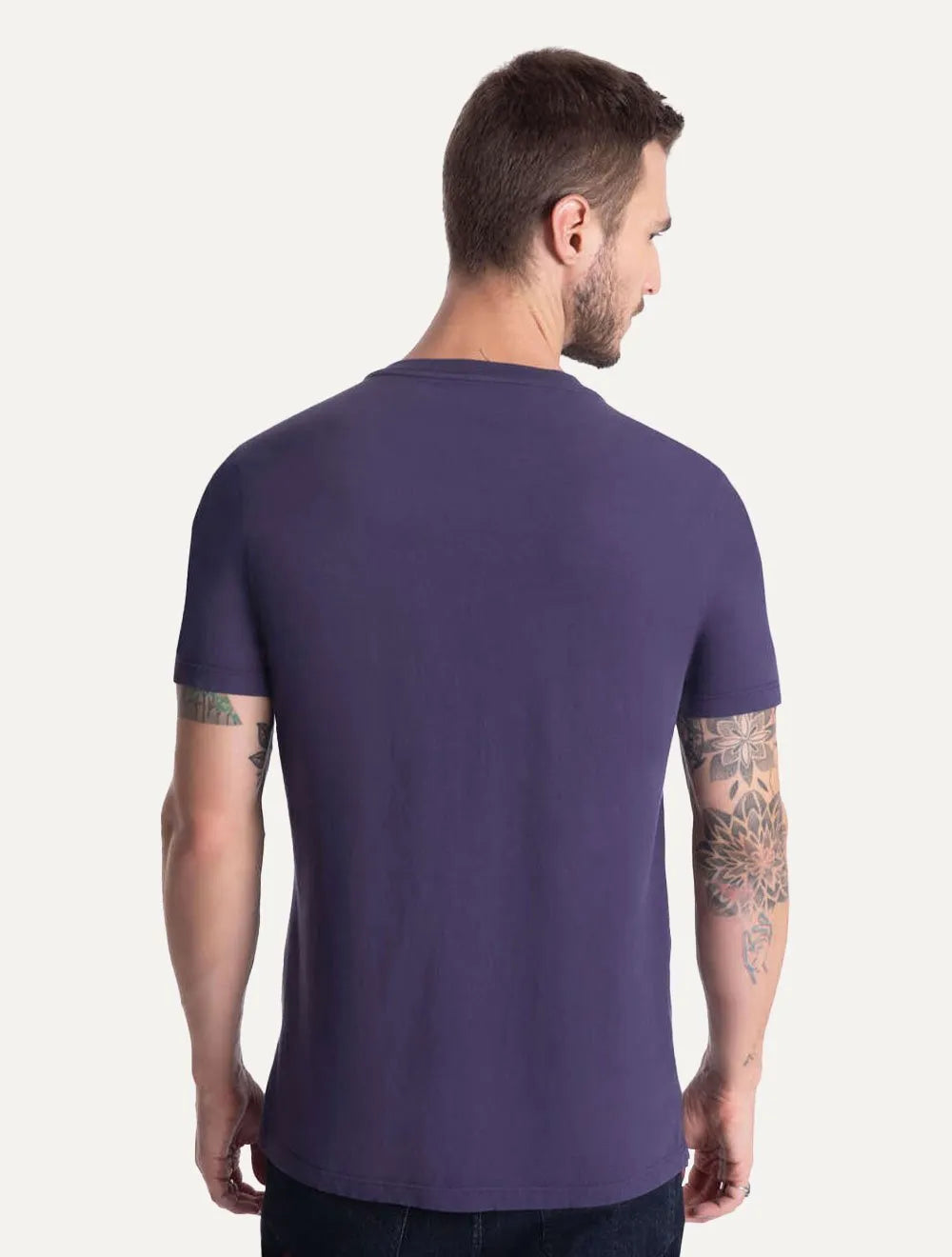 Camiseta Ellus Masculina Cotton Fine Aquarela Classic Roxa