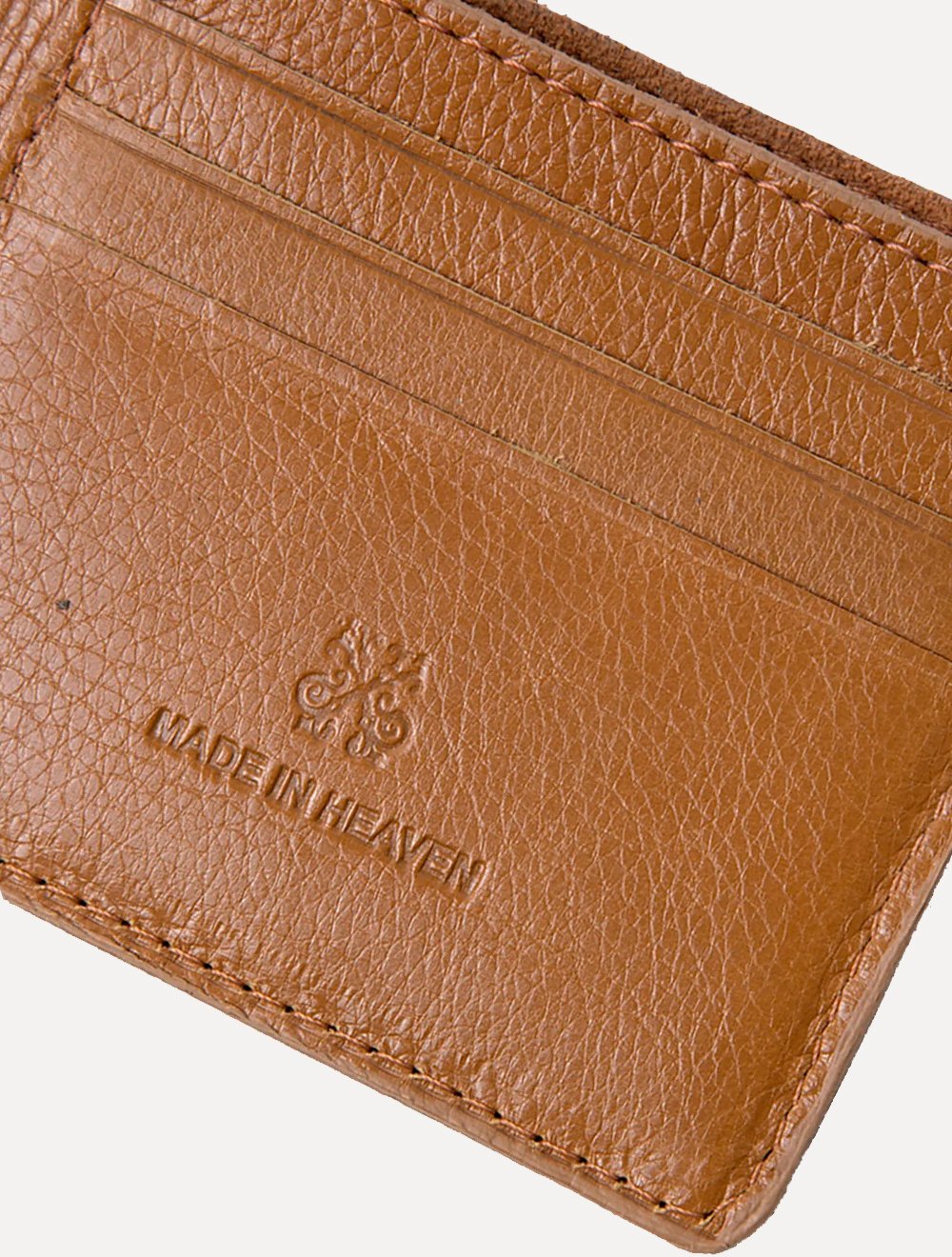 Carteira John John Masculina Couro JJ Suede Marrom Claro