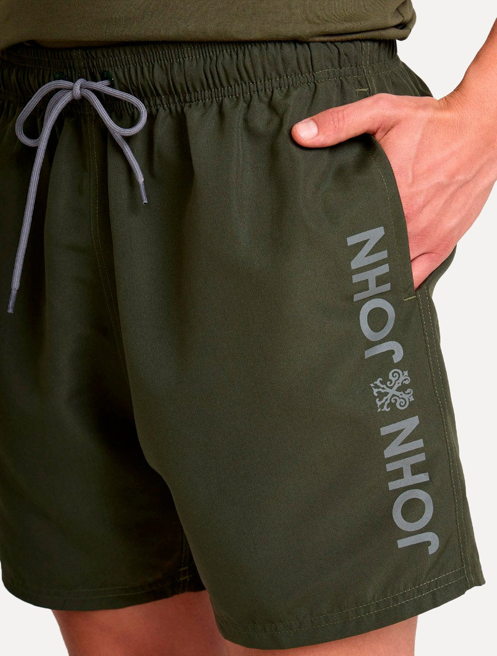 Short John John Masculino Fiji Dark Verde Escuro