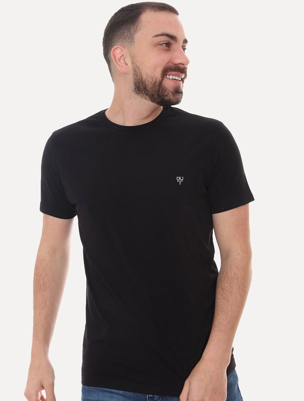 Kit Camisetas Calvin Klein Jeans | Omega Logo Preta/Branca