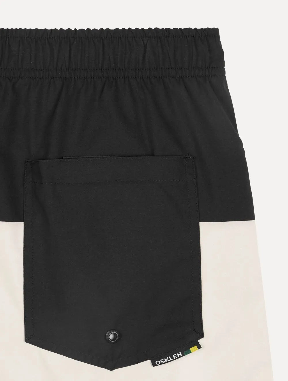 Short Osklen Masculino Beachwear Bicolor Off White Preto