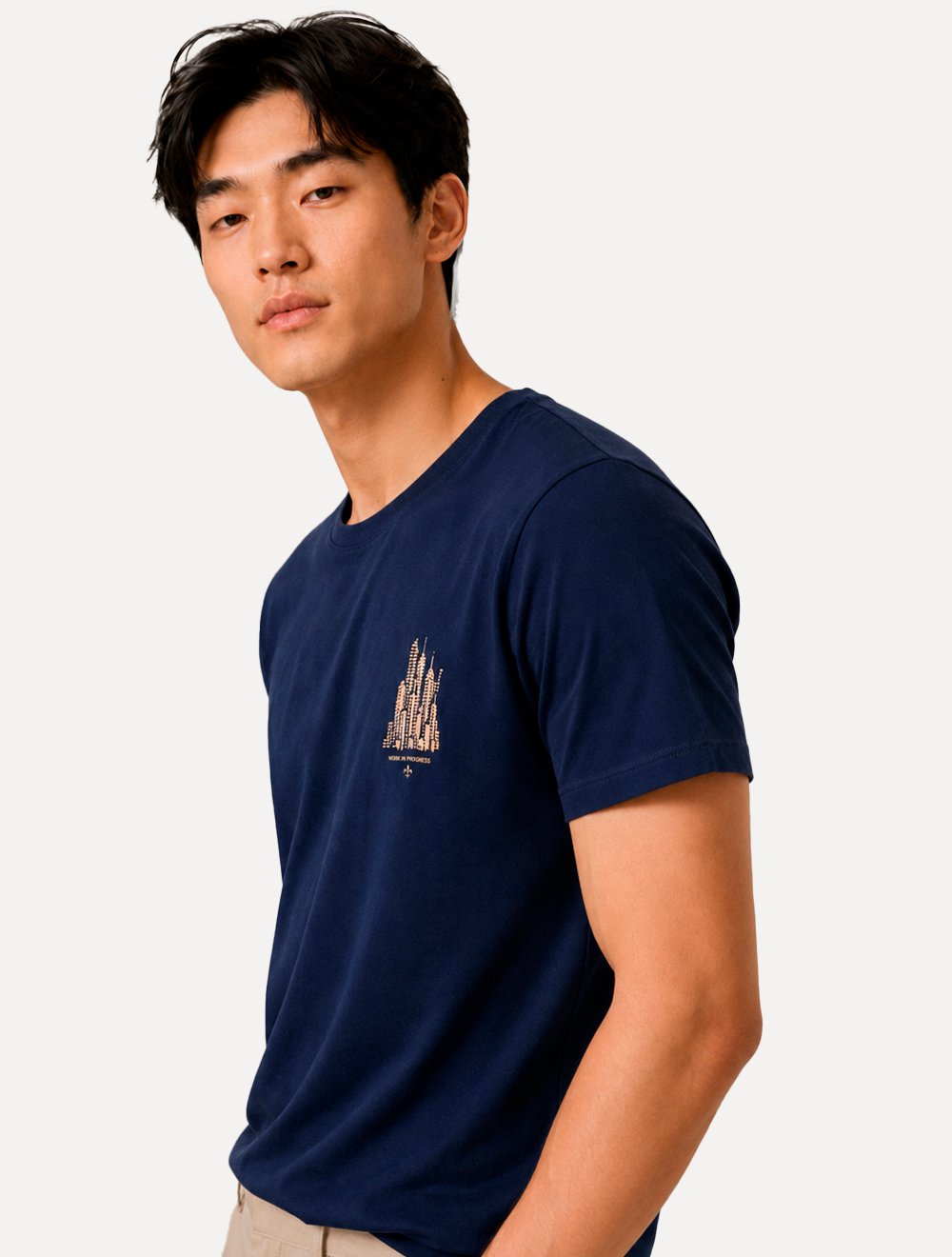 Camiseta Dudalina Masculina Essentials City Azul Marinho