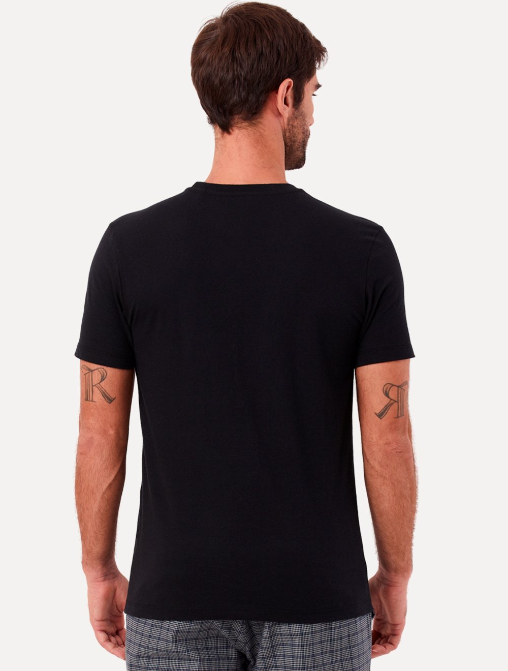 Camiseta Original Penguin Masculina Slim Rubber Logo Preta