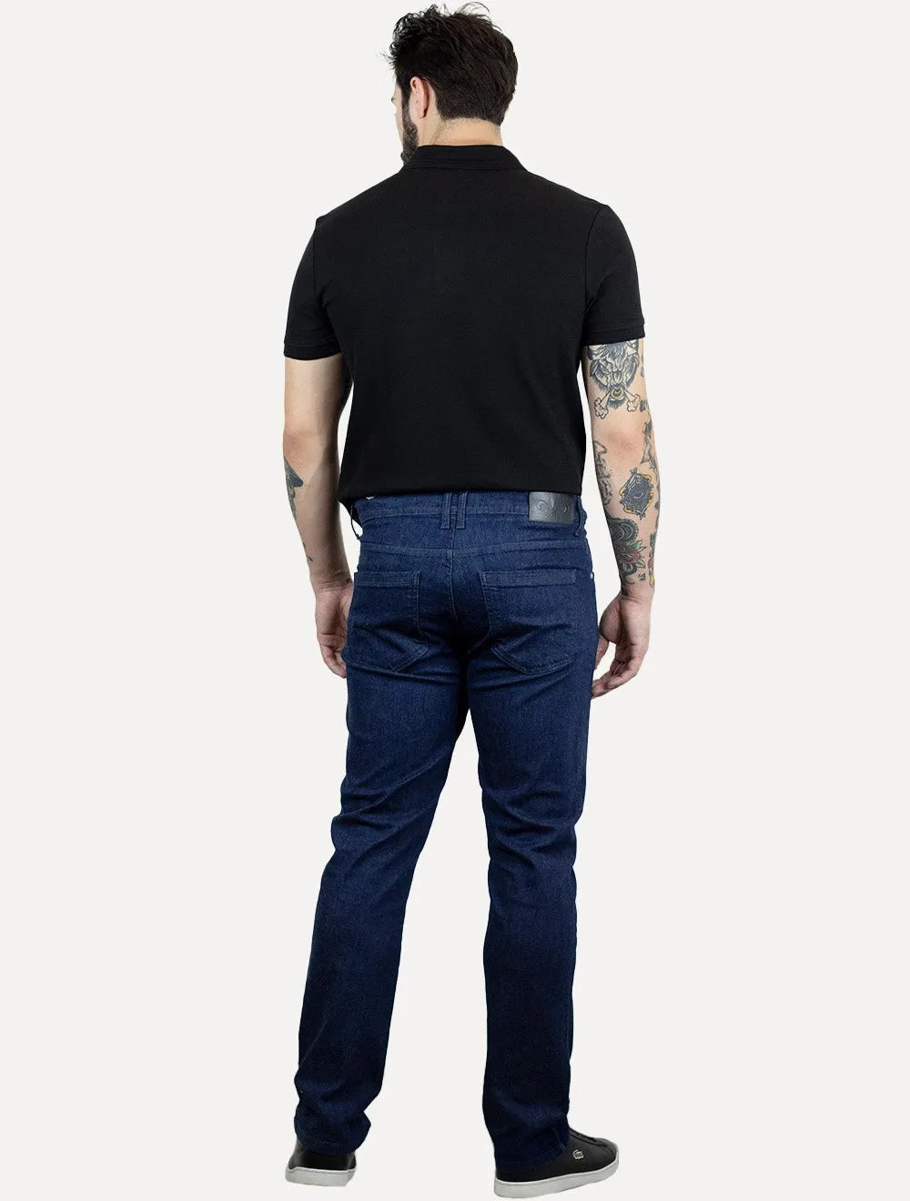 Calça Dudalina Jeans Masculina Regular Stretch Classica Azul Escuro