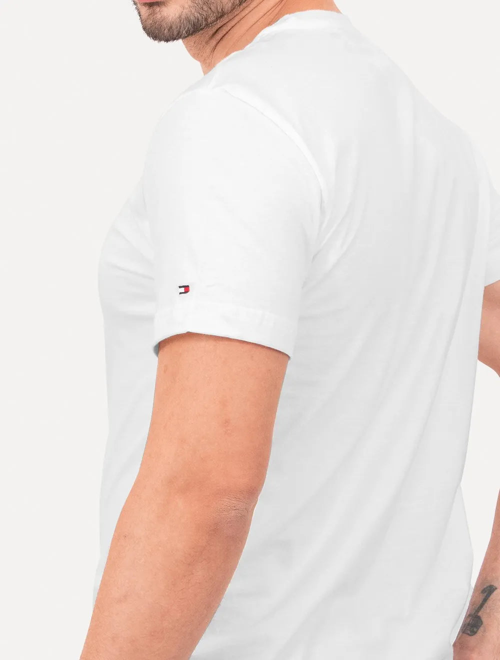 Camiseta Tommy Hilfiger Masculina Big Logo Est.1985 Branca
