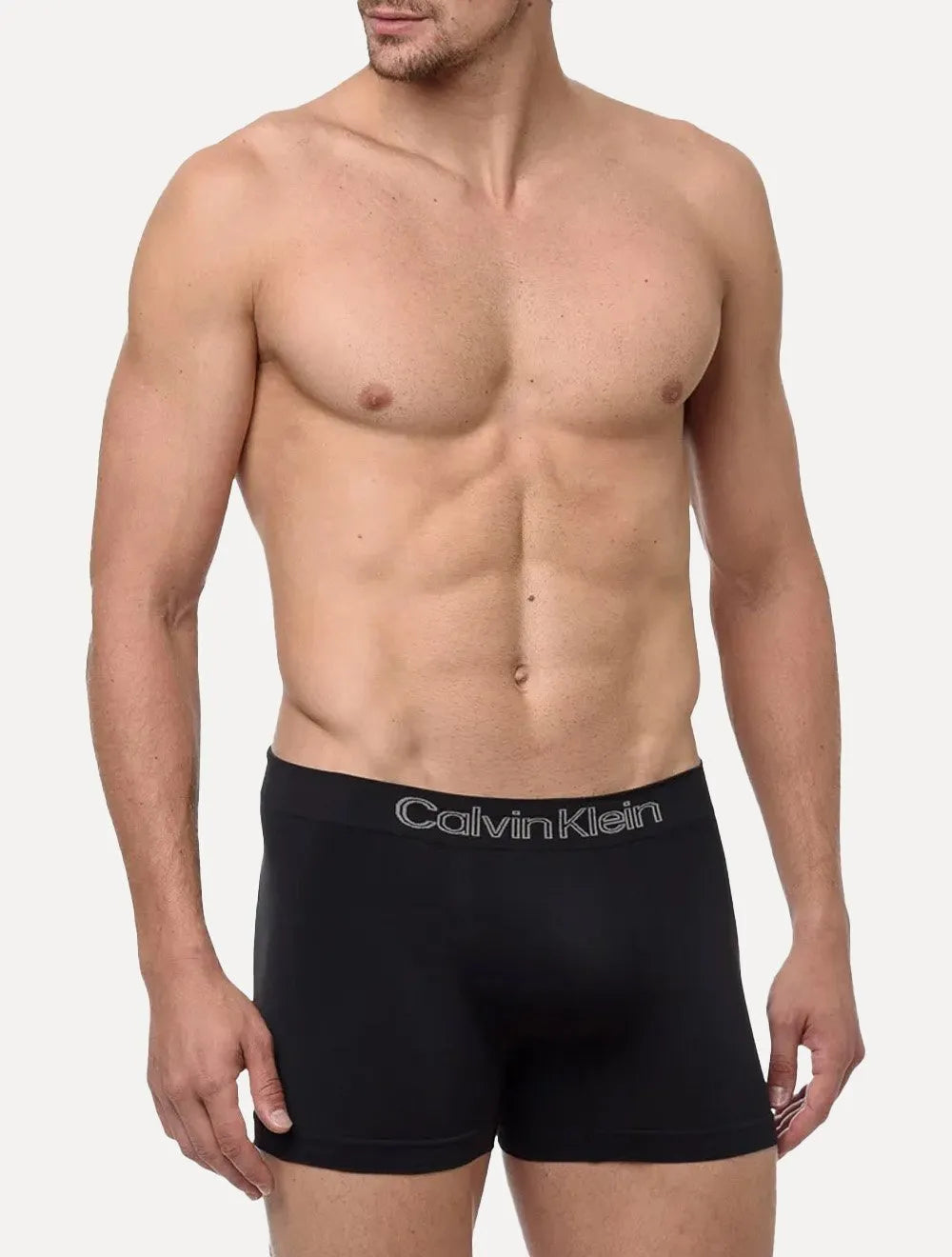 Cuecas Calvin Klein Underwear Trunk Seamless Outline Grey Logo Preta/ Branca e Azul Claro