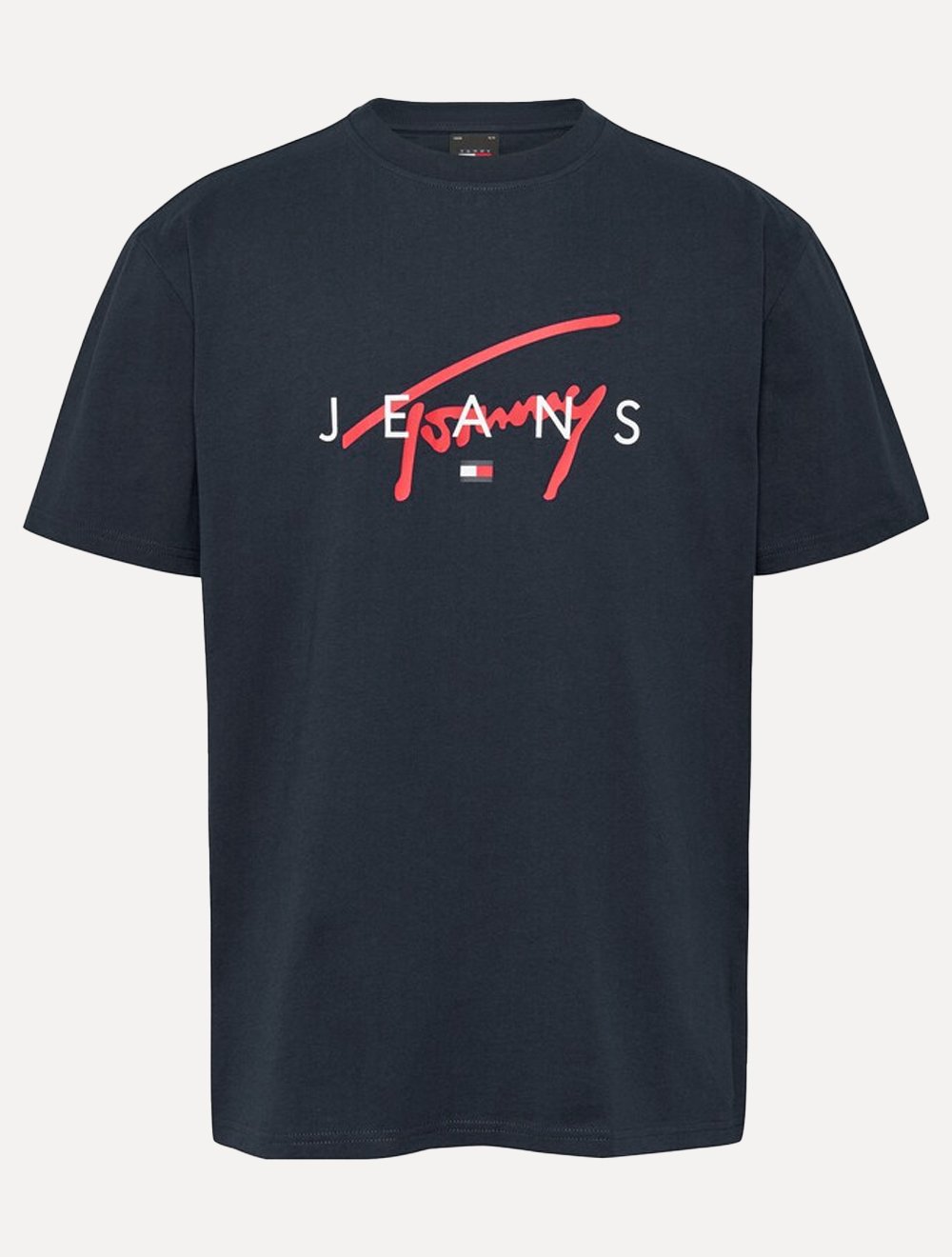 Camiseta Tommy Jeans Masculina Regular Signature Twist Logo Tee Azul Marinho