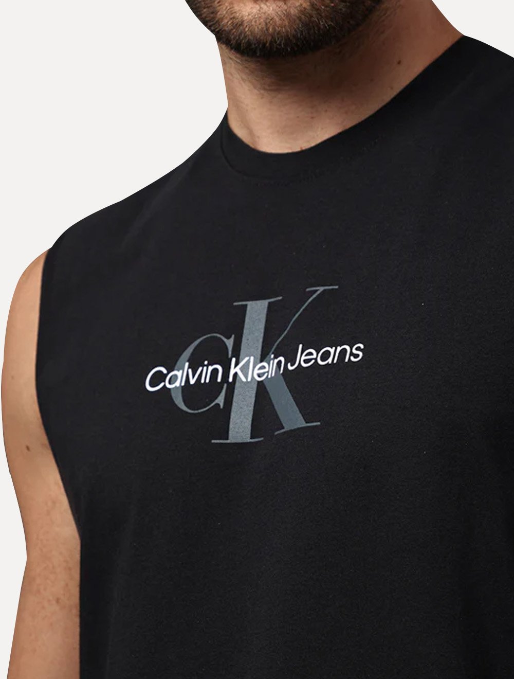 Regata Calvin Klein Jeans Masculina New Re Issue Logo Preta