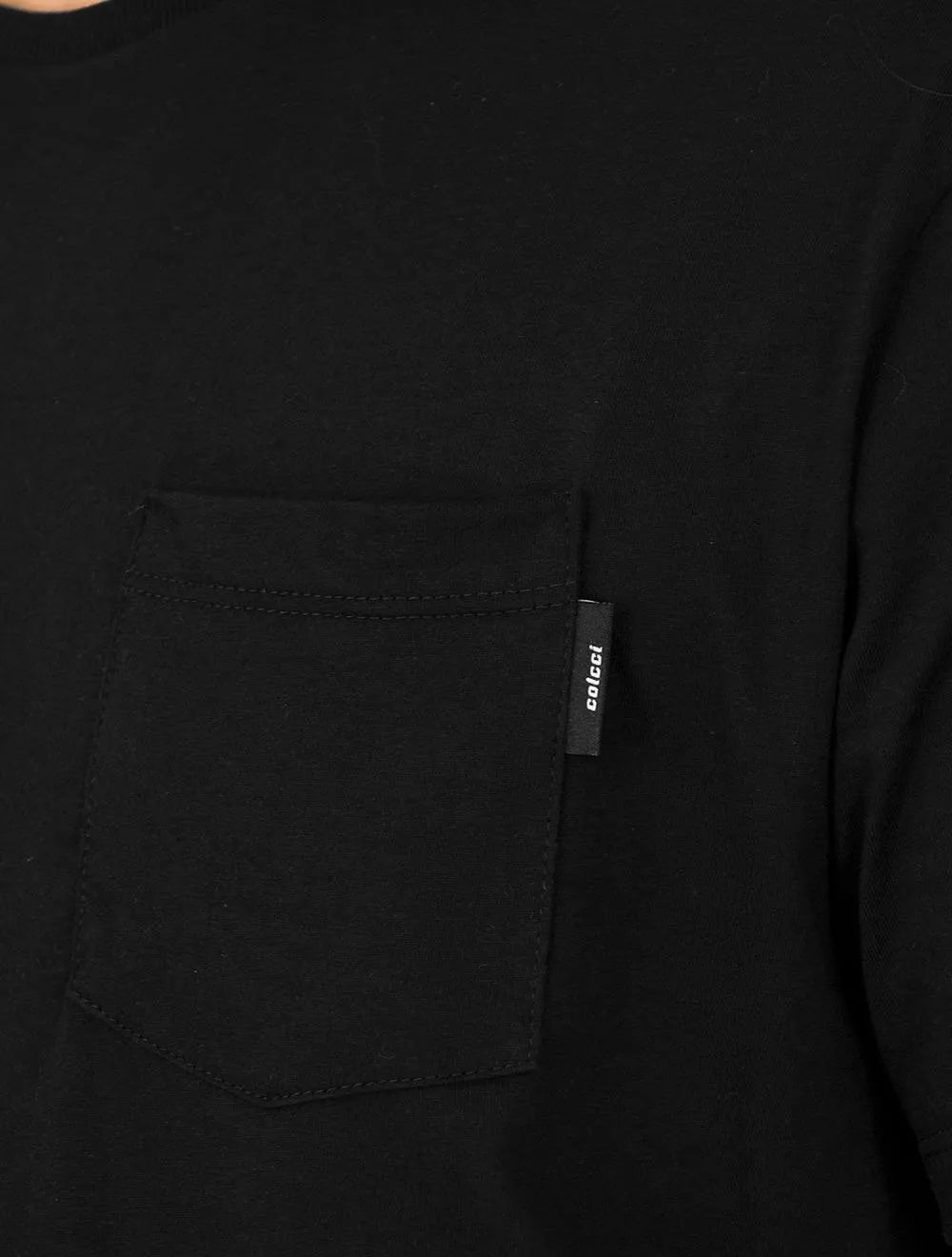 Camiseta Colcci Masculina Cotton Lateral Tag Pocket Preta